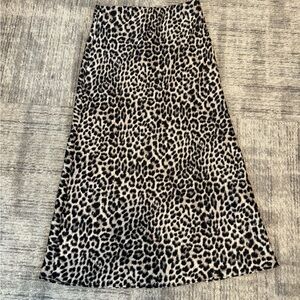 Alya New Leopard Print Midi Skirt
